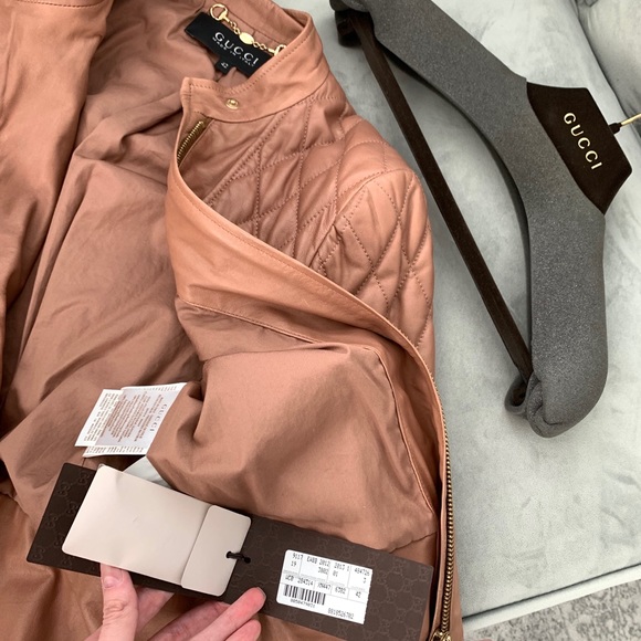 🆕🔥GUCCI Leather Moto Jacket - Authentic Sz42 - Picture 6 of 8